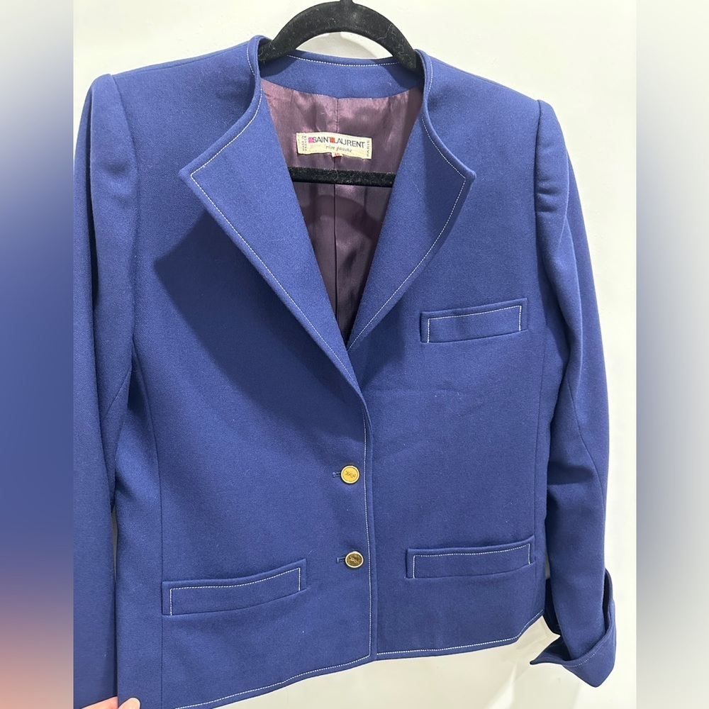 Saint Laurent vintage Elegant Blue Women's Blazer size 40 (small) - Picture 15 of 15